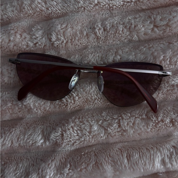 New Emilio Pucci Rimless Cat Eye Sunglasses Pink Tint with Pouch main image 9